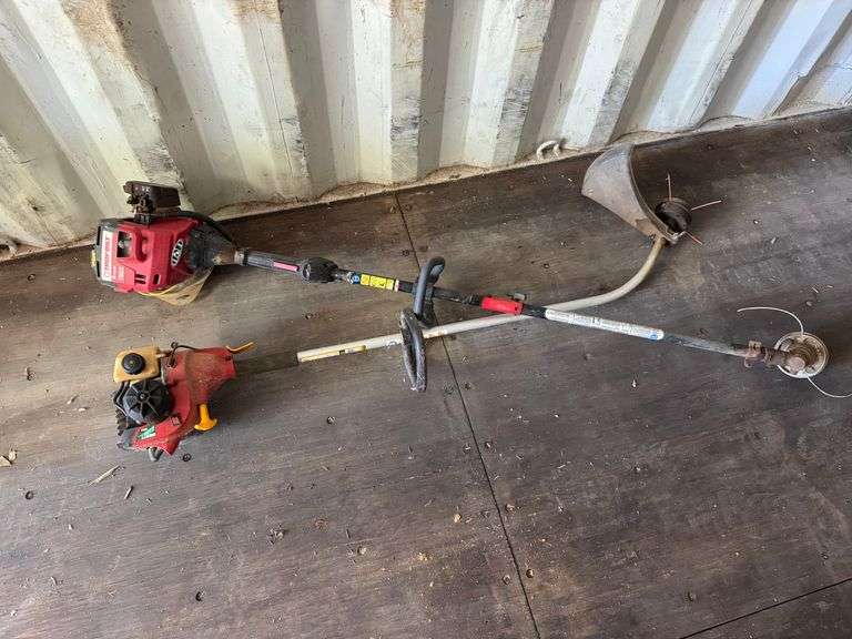 (2) Gas String Trimmers: Troy-Bilt TB22 2-Cycle & Honda