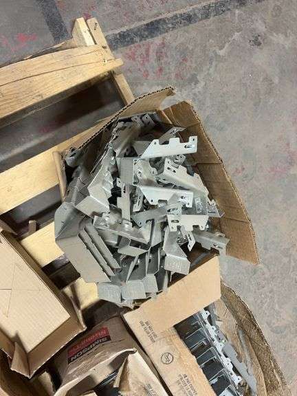 Pallet of Assorted Metal Brackets and Channel Sections