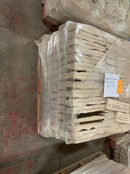 Pallet of White Stack Stone Pieces, 15 1/4"L x 4"W