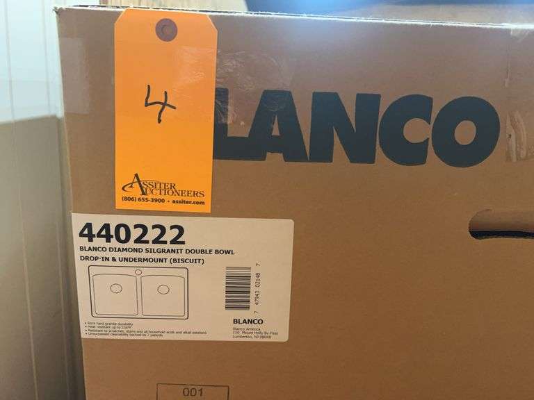 Blanco Diamond Silgranit Double Bowl Sink, Biscuit, Model 440222