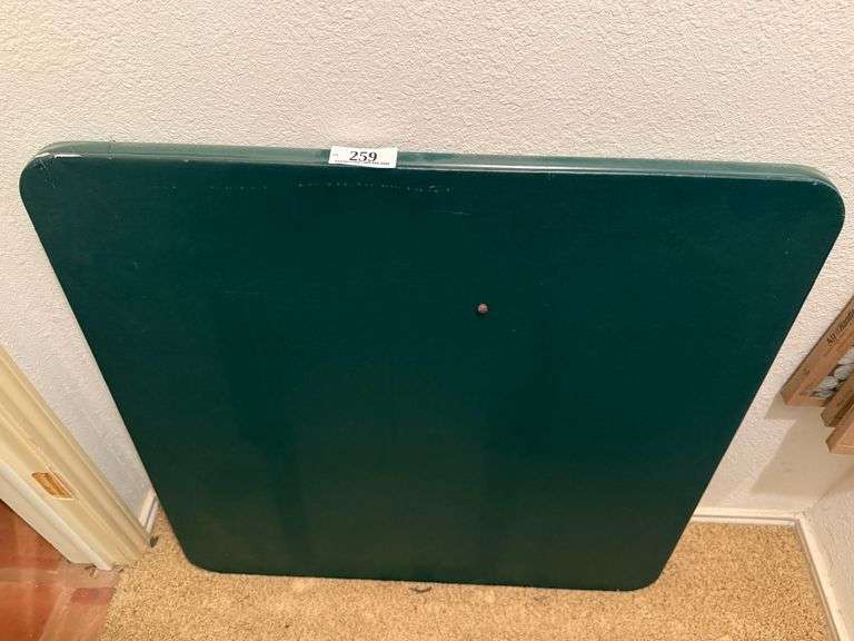 Green Folding Card Table - Assiter Auctioneers