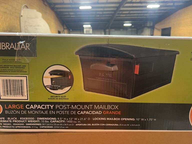 Gibraltar Mailsafe RSKB0000 Large Capacity Post-Mount Mailbox