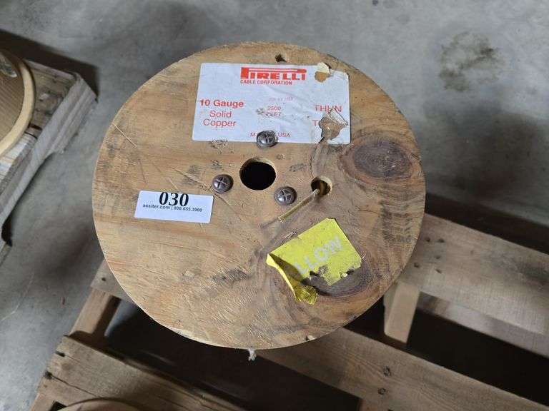 2500ft 10ga Yellow Solid Copper Wire