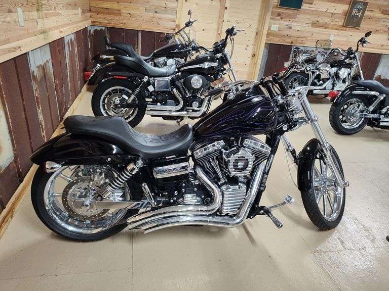 2012 Harley-Davidson FXDWG Dyna Wide Glide Motorcycle Black w/ Purple