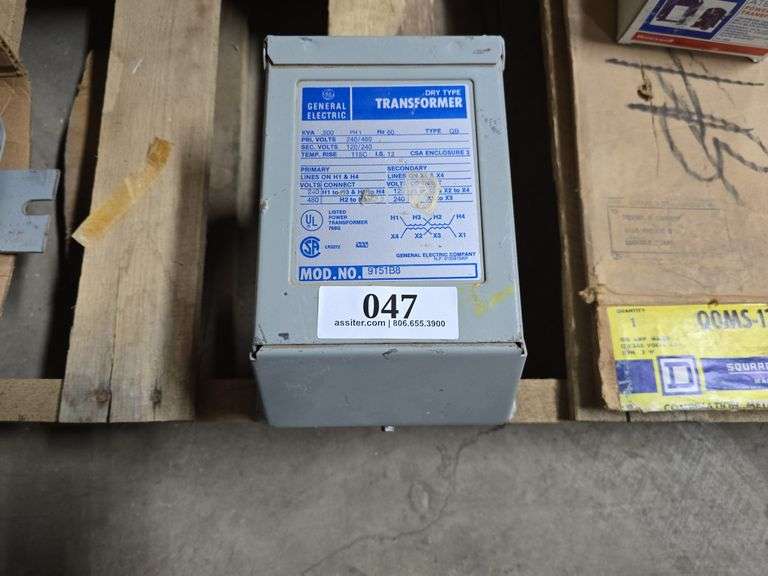 GE Transformer.500KVA, Primary 240V-480V, Secondary 120V-240V Tested Good