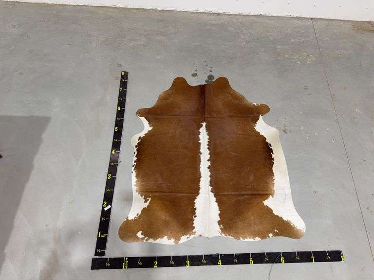 Brown & White Longhorn Hide