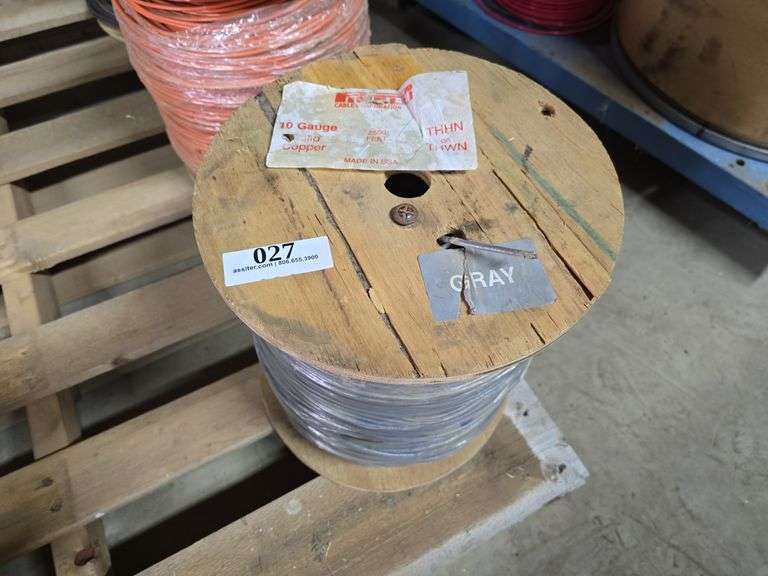 2500ft 10ga Gray Solid Copper Wire