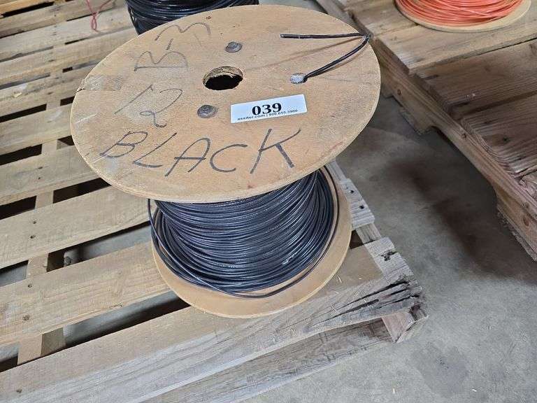 2000ft 12ga Black Solid Copper Wire