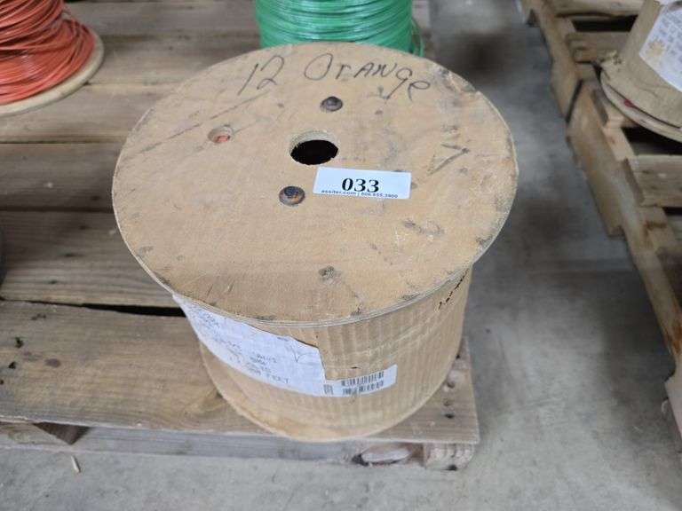 2500ft 12ga Orange Solid Copper Wire