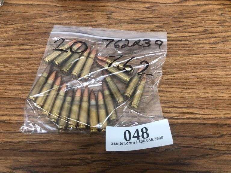 Bagged 7.62x39 Rifle Ammunition, 20 Rounds