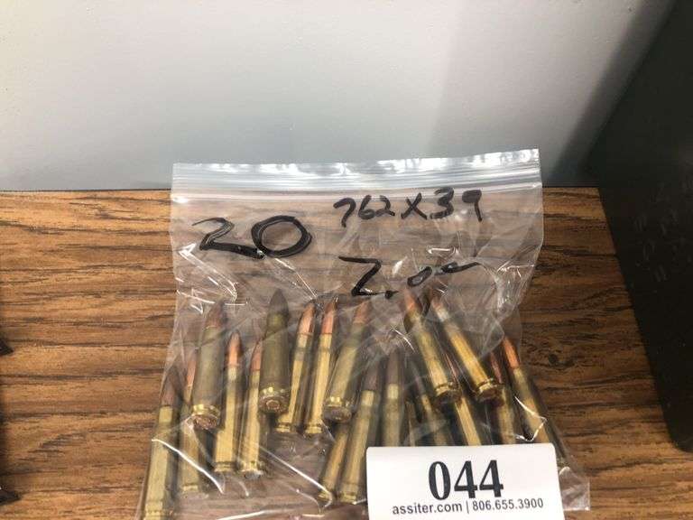 Bag of 20 7.62x39 Rifle Cartridges