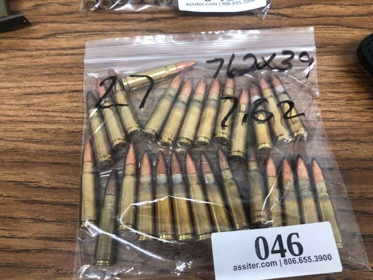 Bag of 7.62x39 Rifle Cartridges (27)