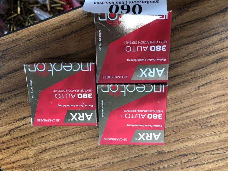 Incendior ARX 380 Auto Ammunition, 3 Boxes (25 Rounds Each)