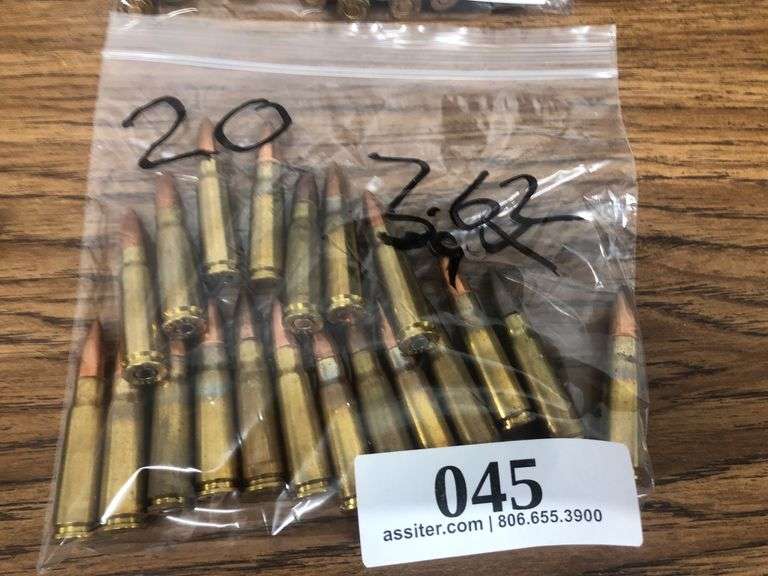 Bag of 20 rounds 7.62x39 ammunition