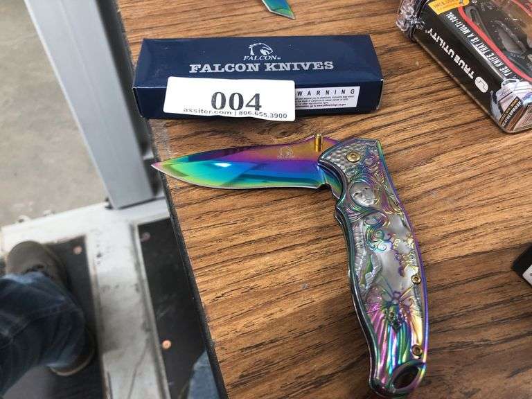 Falcon Knives KS3609RB Rainbow Folding Pocket Knife w/ Box