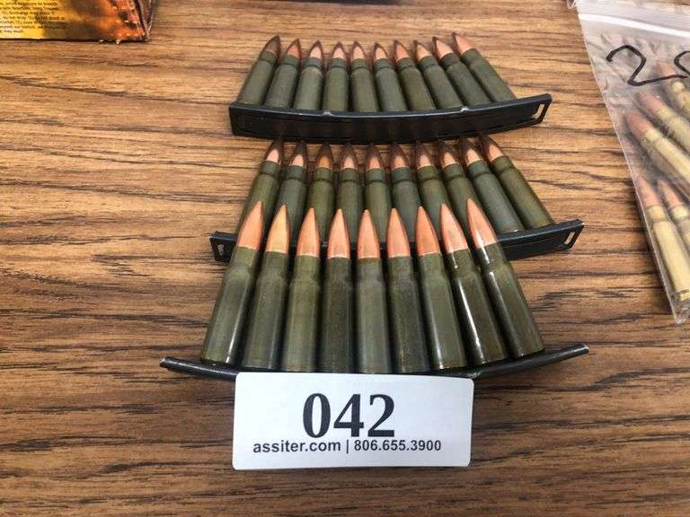 Two Stripper Clips with (29) 7.62 x 39 Rifle Cartridges