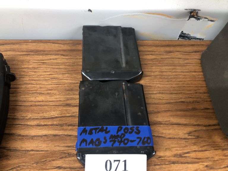 (2) Metal Boss Box Magazines, labeled 740-760