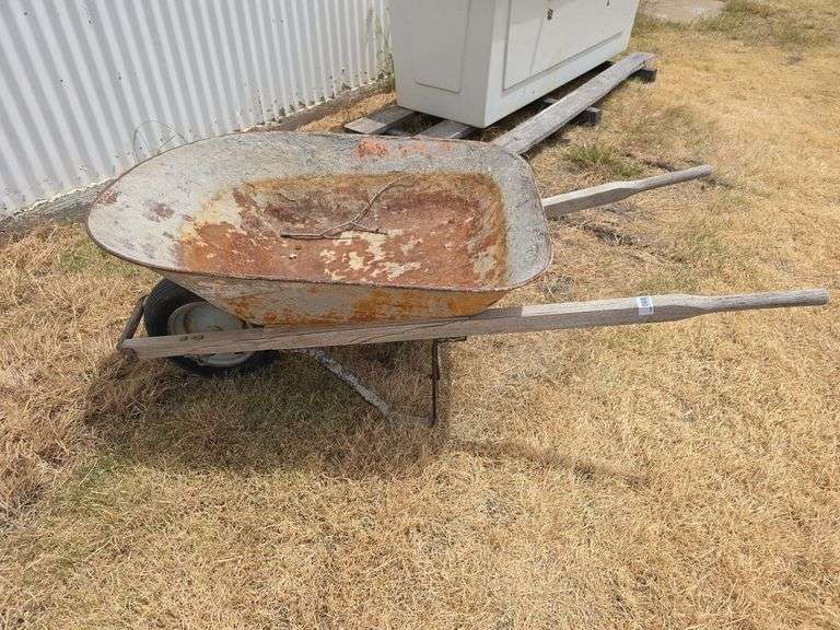Wood & Metal Wheel Barrow