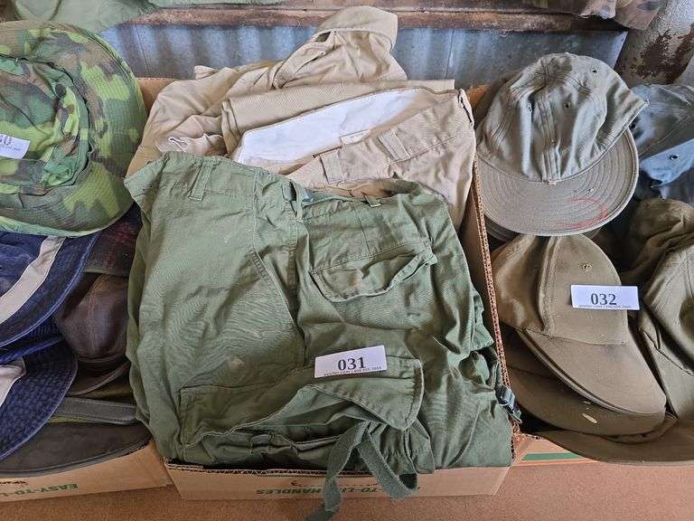 Vintage Military (2) Cargo Pants sz Regular Medium, Slacks sz 34-33, & Short Sleeve Shirt sz L
