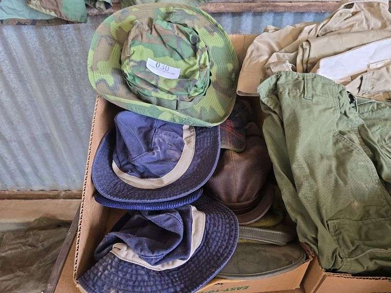 Vintage Military Hats incl. Tropical Combat Hat