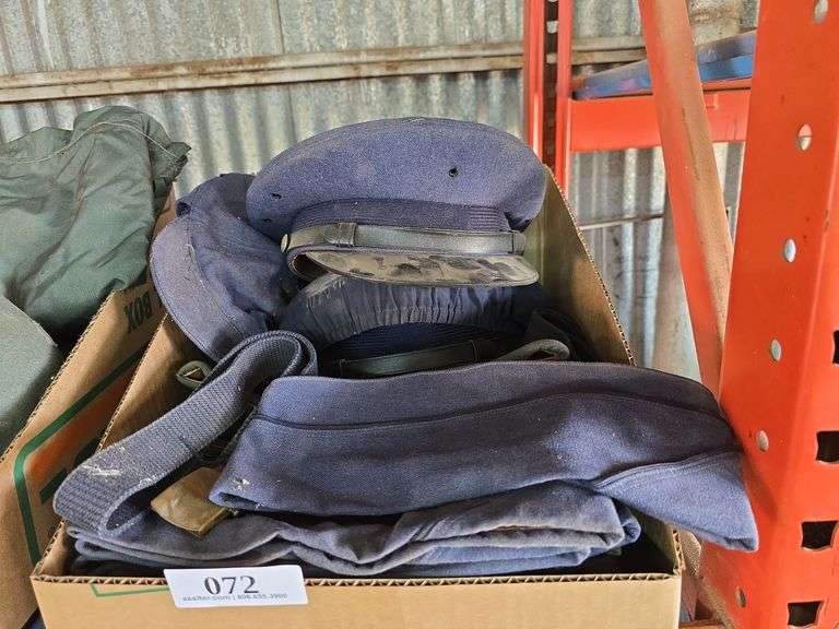 Vintage/Antique Garrison Caps w/(2) Airforce Caps, & Belts