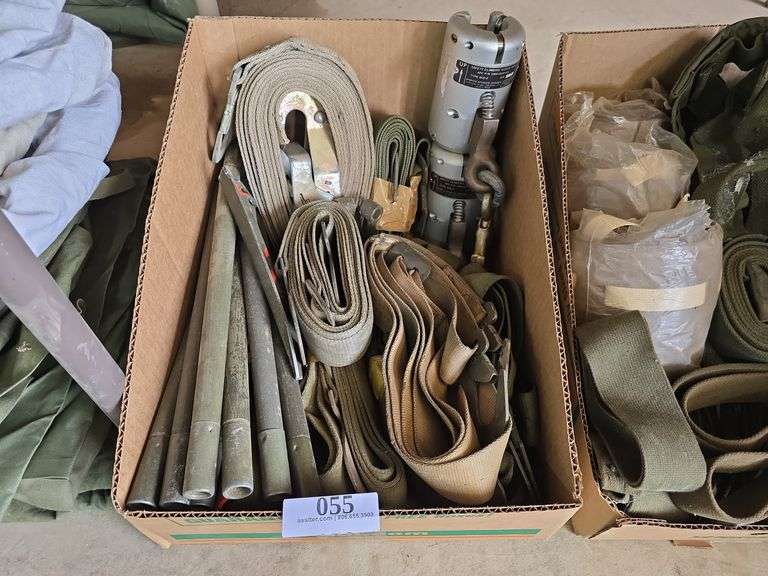 Vintage Military Strap Set & Stakes