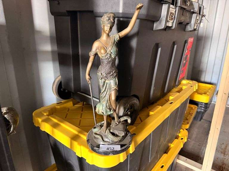 Metal Female Figurine Statue