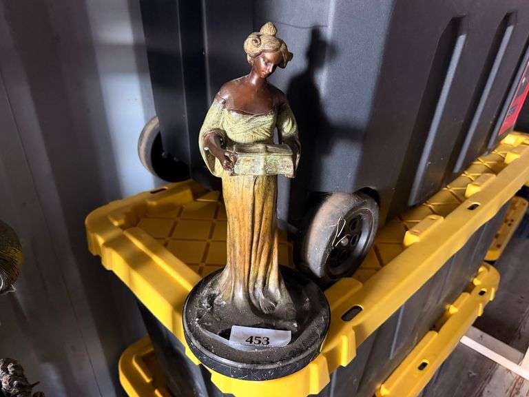 Decorative Female Figurine Statue on Base