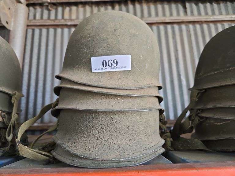 (5) WW II Helmets (No Liners)