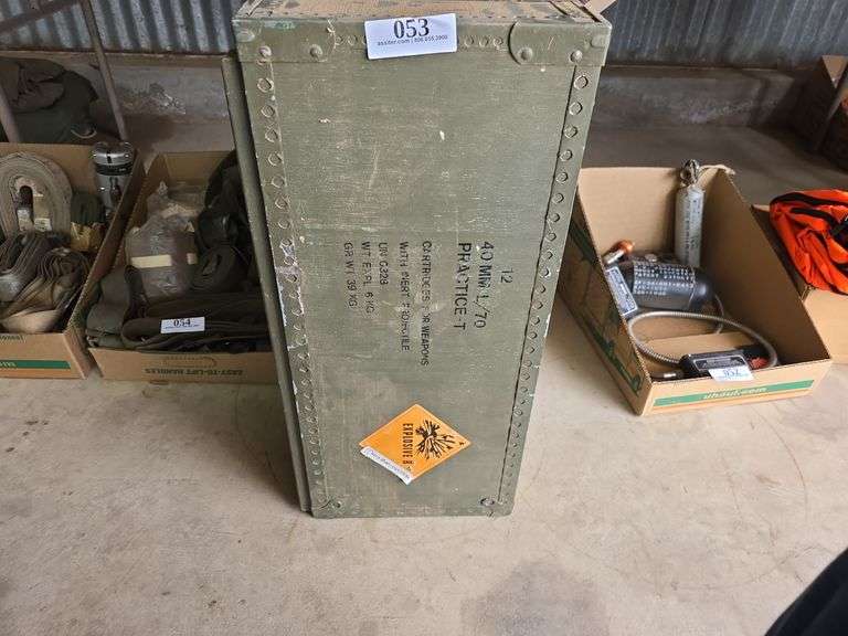 Vintage Military 40mm L/70 Wood  Ammo Box