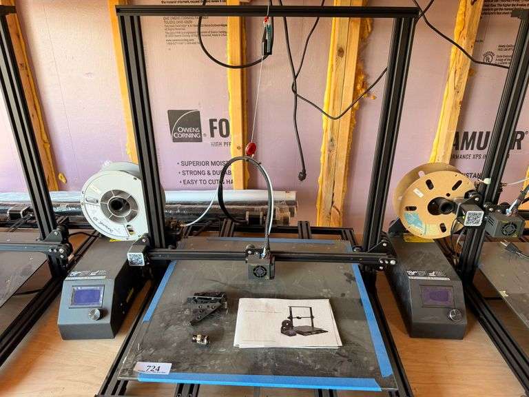 Touchscreen Desktop 3D Printer with Dual Filament Spool Holders