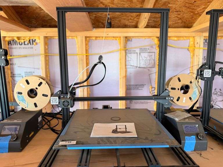 Large-Format 3D Printer with Dual Spool Holders and Touchscreen