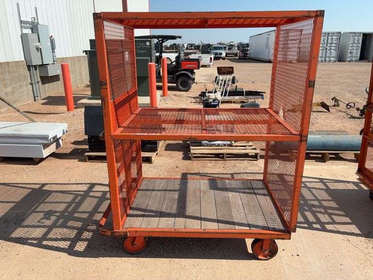 Orange 2 Tier Shop Cart