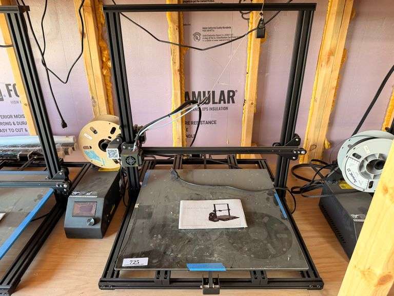 Large Open-Frame 3D Printer with Glass Build Plate