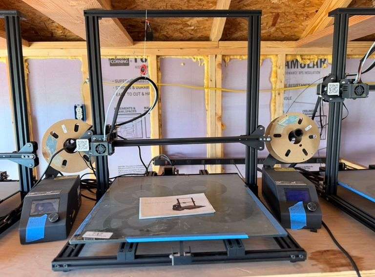 Open-Frame FDM 3D Printer w/ Dual Spool Holders and Control Box