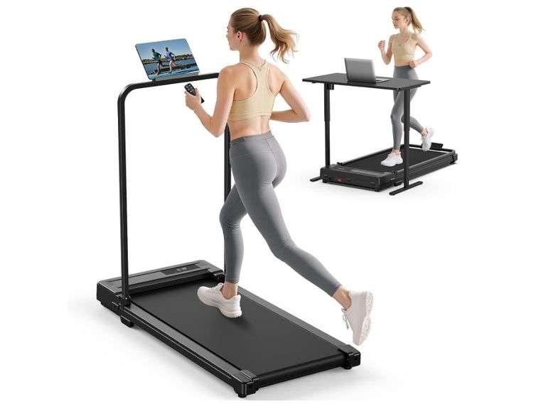 Walking Pad Folding Treadmill with Handle Bar