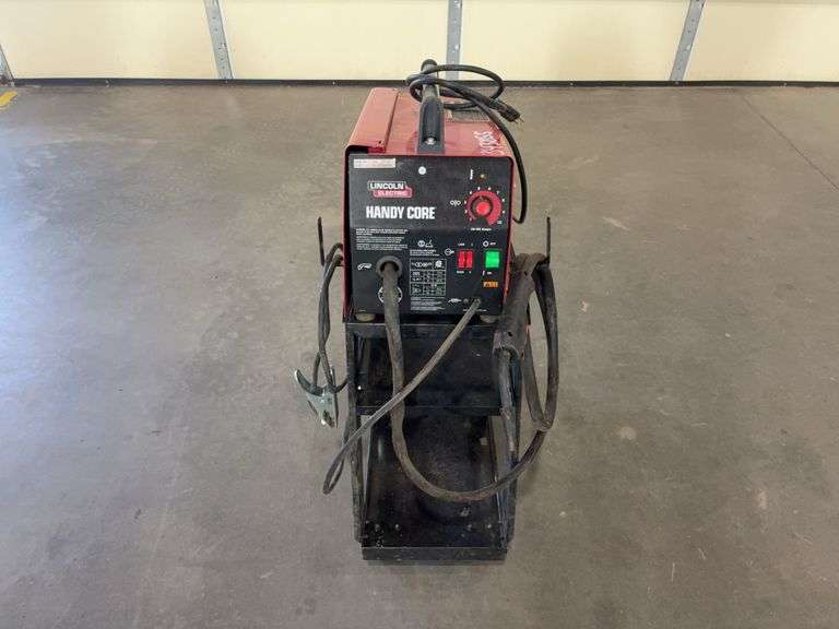 Lincoln Electric Handy Core Wire Fees Welder on Cart