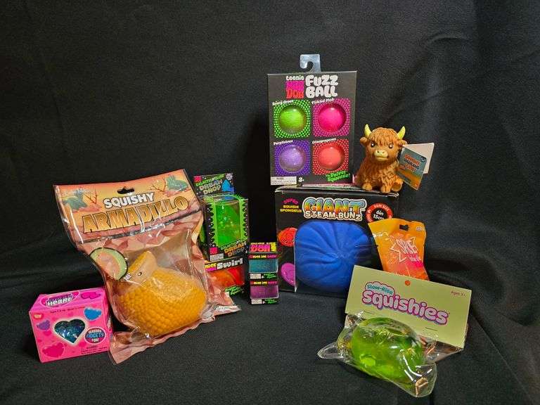Squishy Surprise Toy Bundle (Steam Bunz, Nee Doh, Archie McPhee, Slow-Rise Squishies)