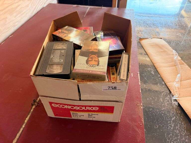 Box Lot of Assorted VHS Movie Tapes