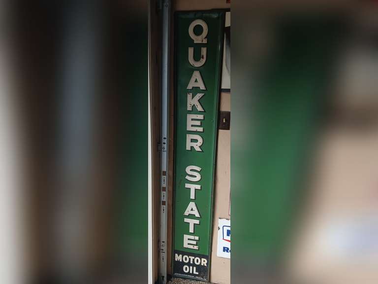 Quaker State Motor Oil metal sign, 12w x 68h