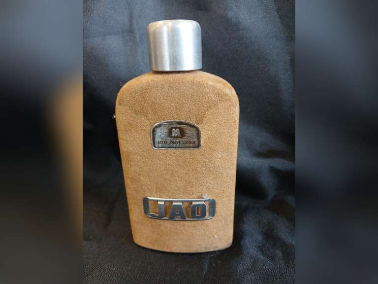 JAD 1940's Perfume Bottle Monogram Talc For Men In Suede Finish