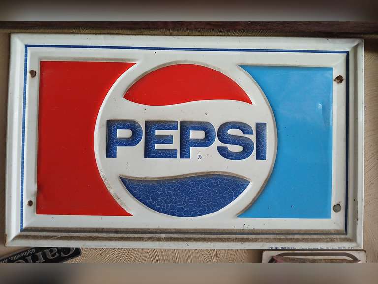 Pepsi porcelain(?) Advertising sign, 12x20