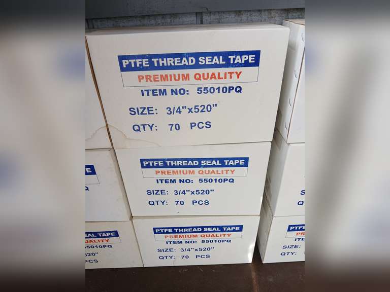 PTFE thread seal tape, 3/4 x 520", 70 pieces per box. X3