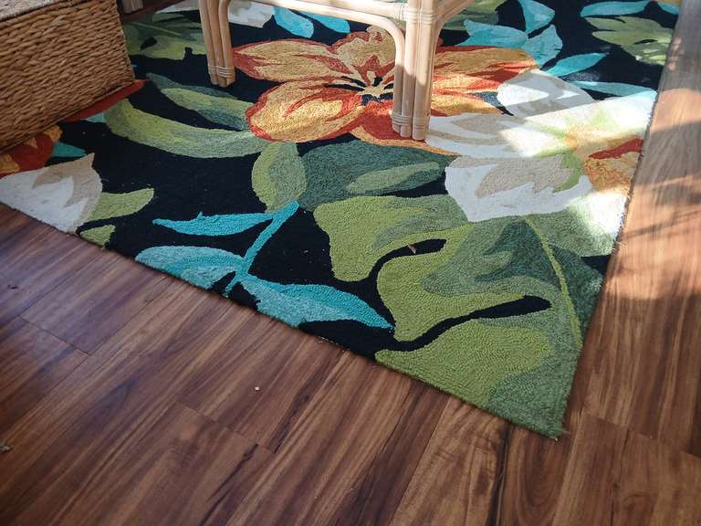 Geometric design area rug, 90 x 60