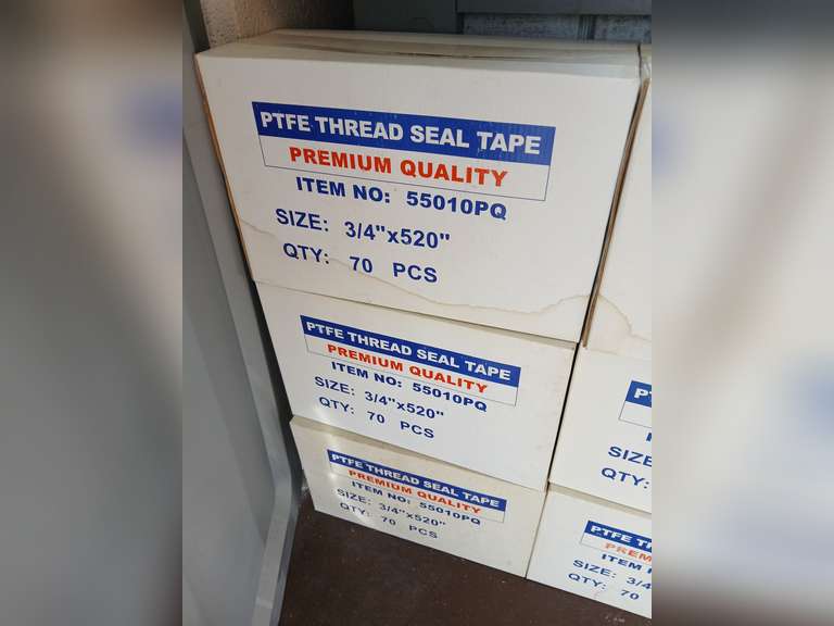 PTFE thread seal tape, 3/4 x 520", 70 pieces per box. X3