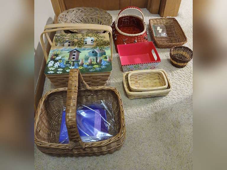Assortment of wicker & picnic baskets