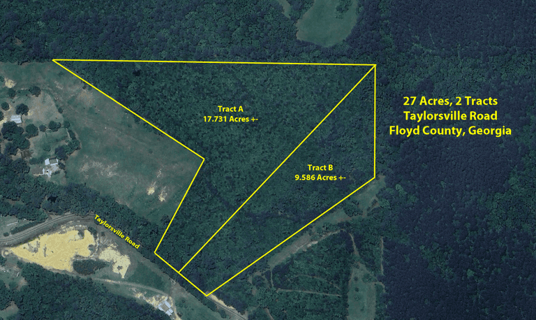 27 Acres in Floyd County, Georgia, Taylorsville Road