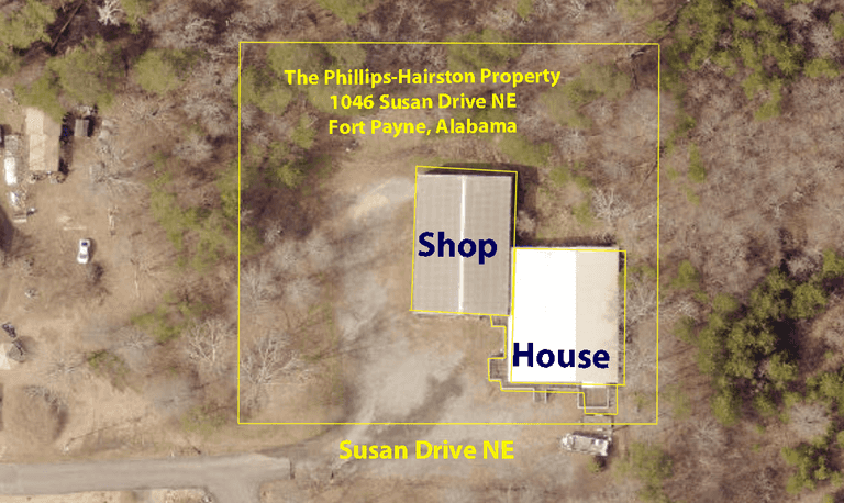 The Phillips Hairston Property 3750 Sq Ft Building/Shop, 3 Bedroom House in Fort Payne, Alabama