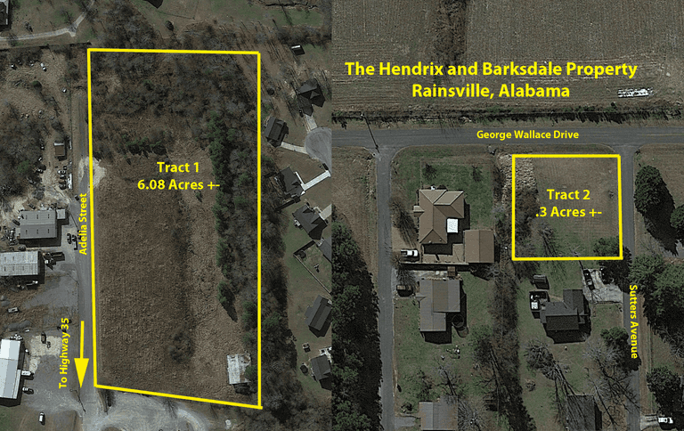 The Hendrix and Barksdale Property, 2 Tracts in Rainsville, Alabama