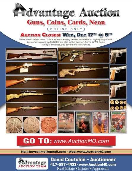GUNS – COINS – CARDS – NEON – COLLECTIBLES AUCTION